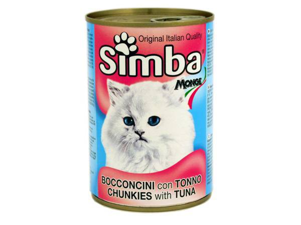 SIMBA WET CAT FOOD CHUNKS WITH TUNA 415g - Code 3705003