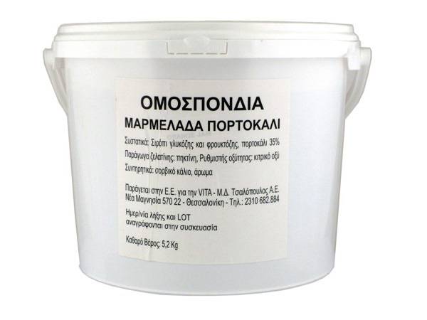OMOSPONDIA ORANGE JAM 5,2kg - Code 4386013